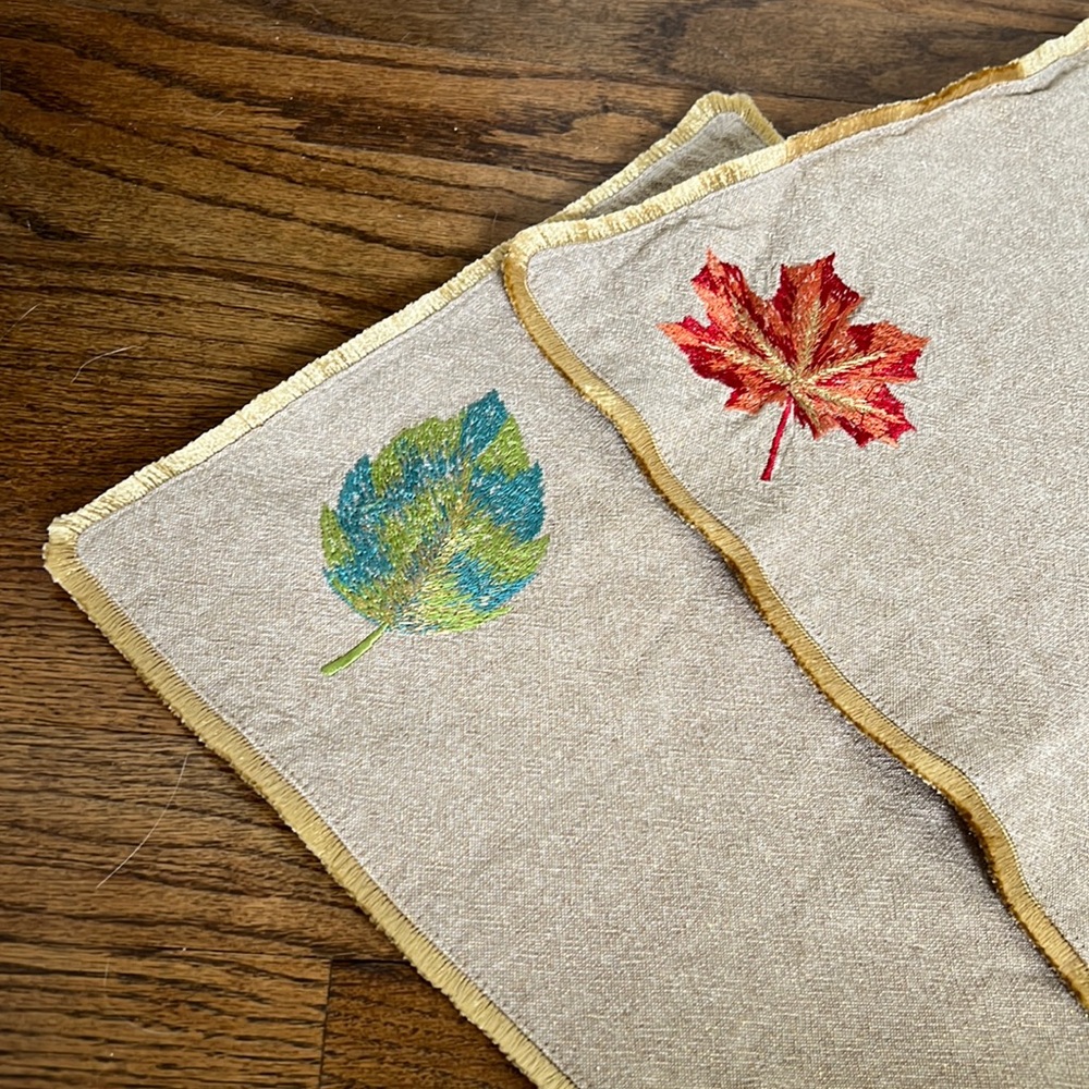 Set of 2 Rachel Ashwell fall placemats
